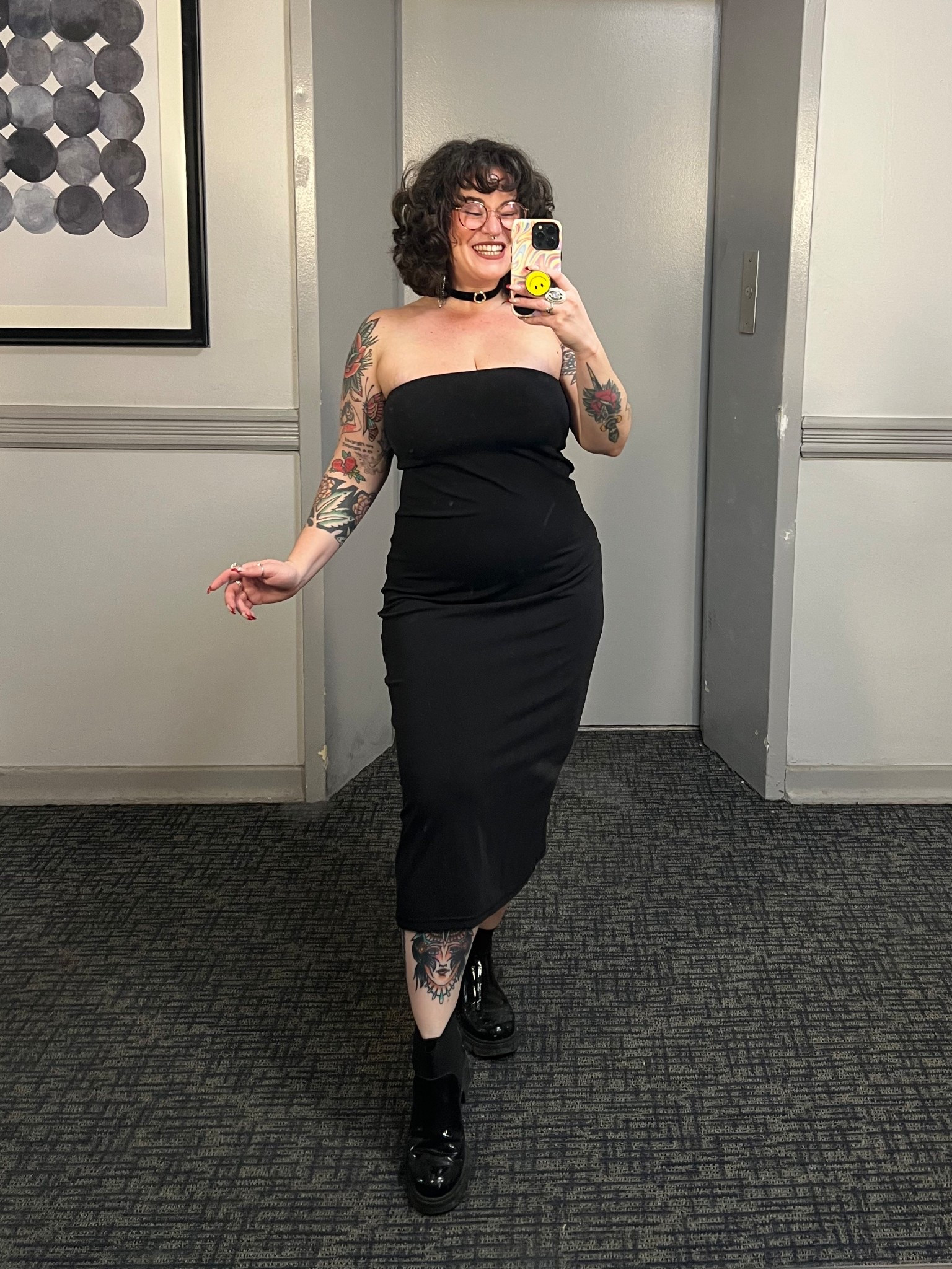 loveee this strapless dress with a built in shelf bra! currently 70% off. i’m wearing an XL but likely would have been fine sizing down

#LTKHoliday #LTKMidsize #LTKSaleAlert