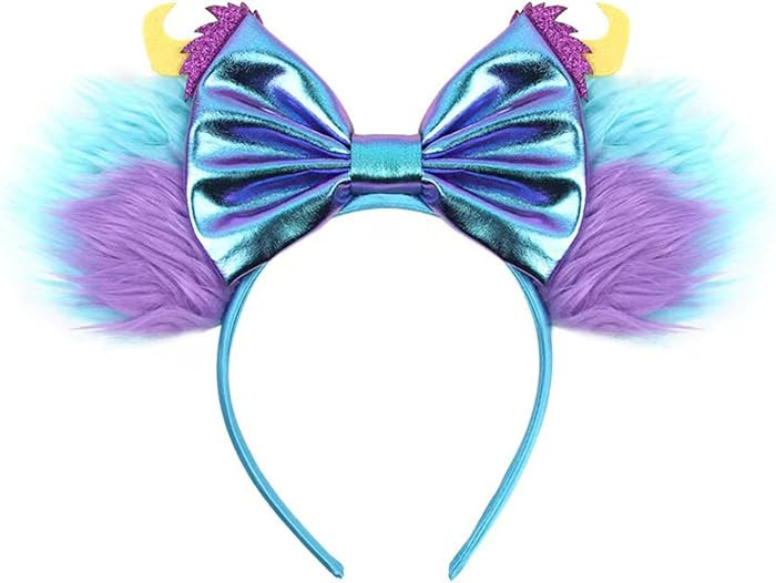 FACHPINT Sully Ears Headband - Blue Shaggy Monsters Mouse Ears, Cute Sequin Party Prop for Child'... | Amazon (US)