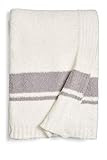 Barefoot Dreams CozyChic Horizontal Stripe Throw 45" x 60" (Pearl/Dove Gray) | Amazon (US)