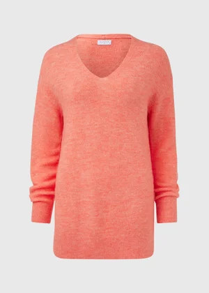 Orange Spandex V Neck Jumper - Small | Matalan (UK)