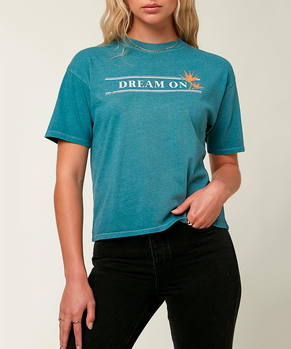 O'Neill Women's Tee Shirts DTL - Dark Teal 'Dream On' Crewneck Tee - Women | Zulily