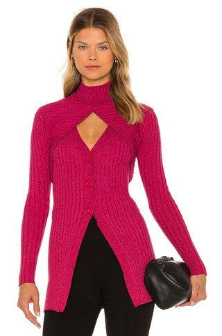 Ronny Kobo Garner Knit Top in Fuchsia Multi from Revolve.com | Revolve Clothing (Global)