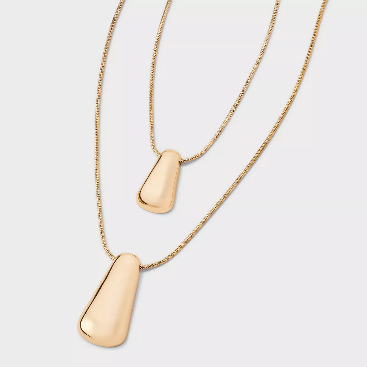 Two Row Nugget Pendant Necklace - A New Day™ Metallic Gold | Target