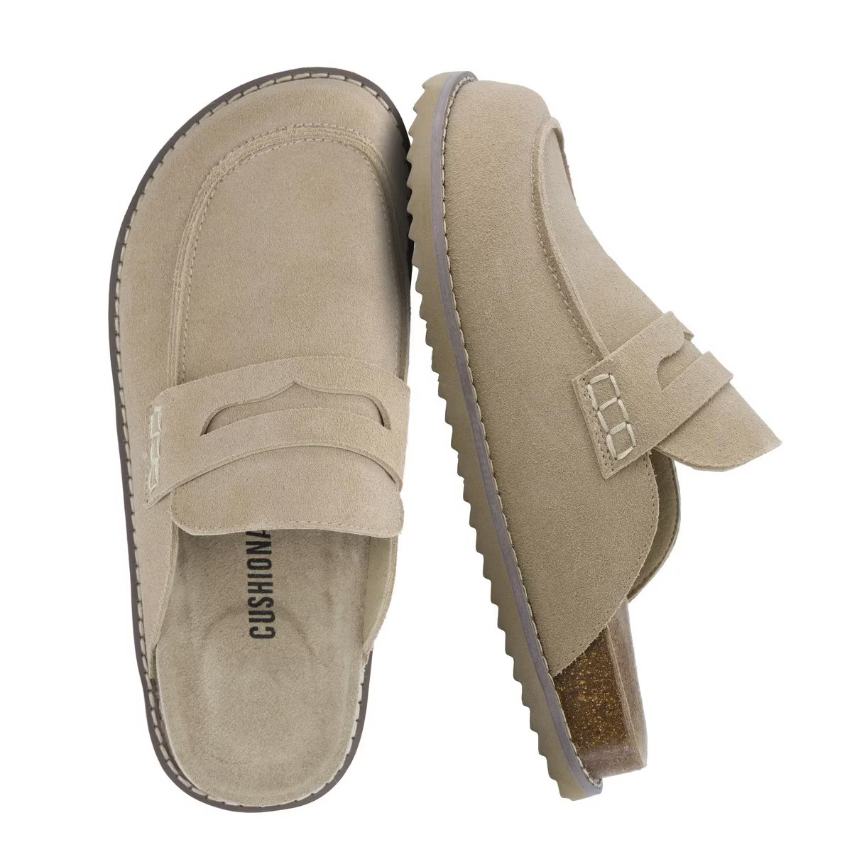 CUSHIONAIRE Zola Women’s Penny Clog Mule – Suede Slip-On with Memory Foam, Cork Footbed & Fle... | Target