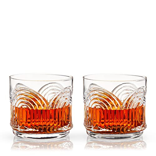 Viski Drinking Glasses, Set of 2, Modern - Clear | Amazon (US)
