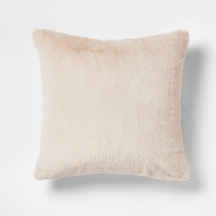 Faux Rabbit Fur Throw Pillow - Threshold™ | Target