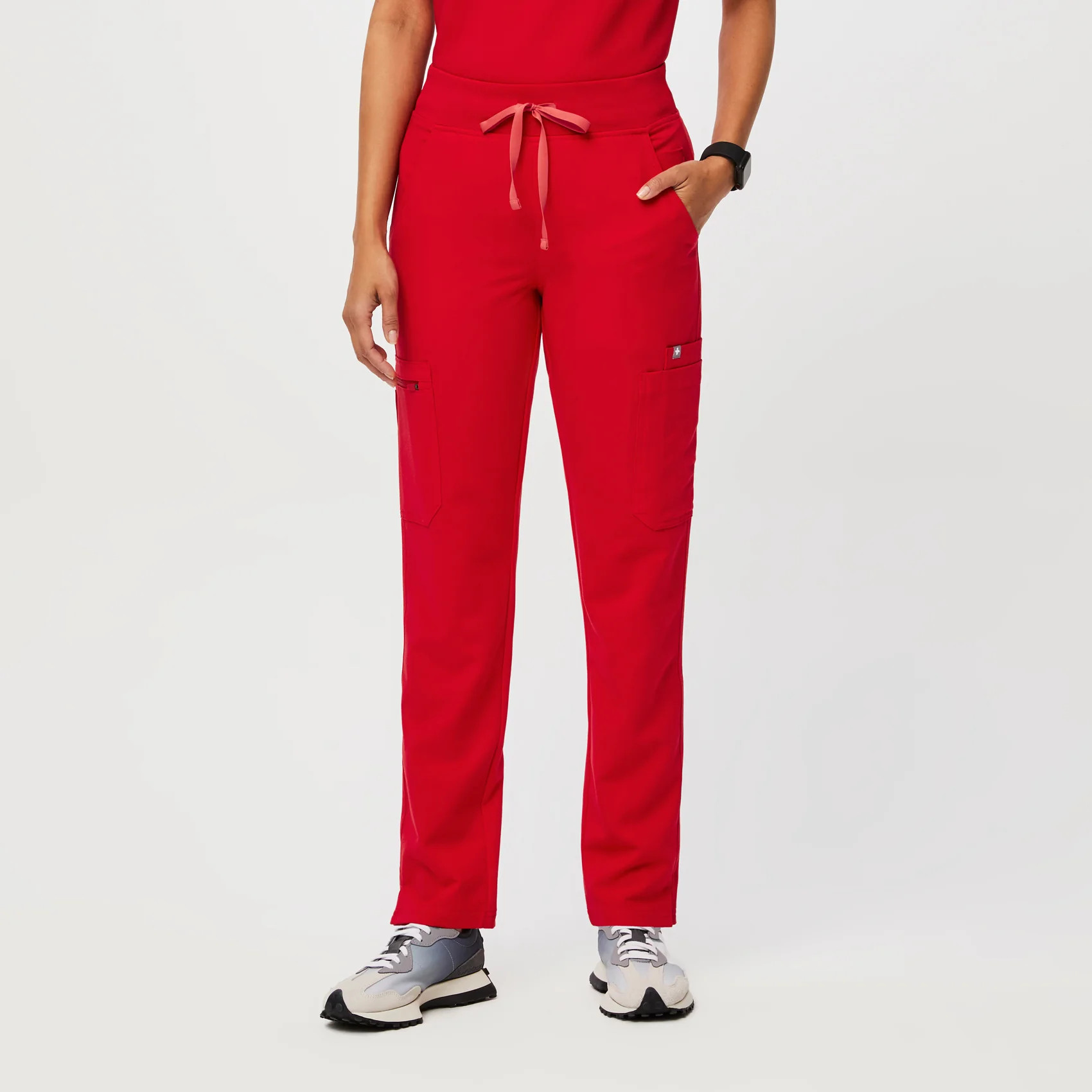 Women’s High Waisted Yola™ Skinny Scrub Pants - Pop Red · FIGS | FIGS