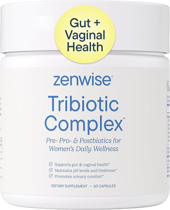 Zenwise Health Womens Tribiotic Complex Supplement for Digestive, Gut Flora & Vaginal Health - Da... | Amazon (US)