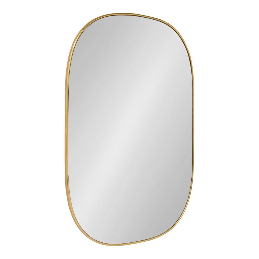 Kate and Laurel Medium Oval Gold Art Deco Mirror (35.5 in. H x 23.75 in. W)-213578 - The Home Dep... | The Home Depot