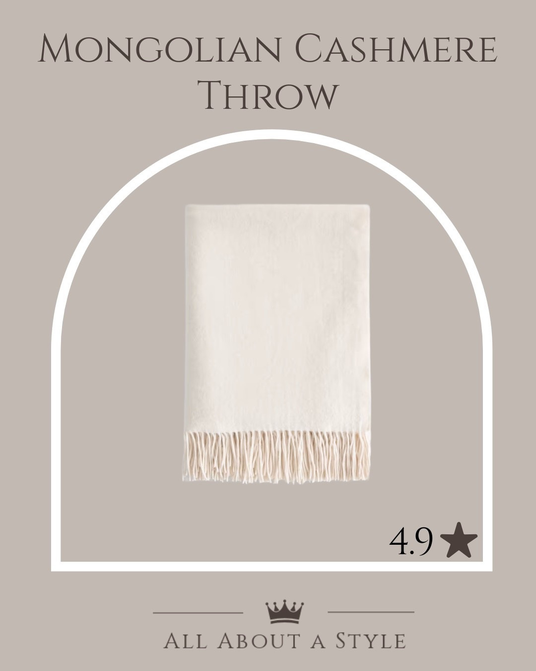 Soft, luxurious, and timeless. 🤍 This Mongolian cashmere throw is one of those pieces that instantly makes a space feel more elevated—and at 4.9 stars, it’s clearly a favorite. 

Follow my shop @allaboutastyle on the @shop.LTK app to shop this post and get my exclusive app-only content!
#liketkit @shop.Itk

#HomeStyle #CozyHome #CashmereThrow #NeutralHome #HomeFinds @Quince