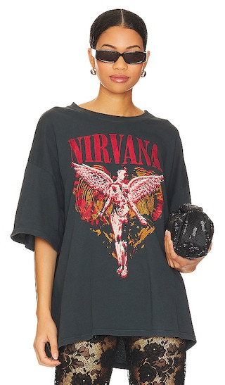 Nirvana Trippy Heart Tee in Vintage Black | Revolve Clothing (Global)