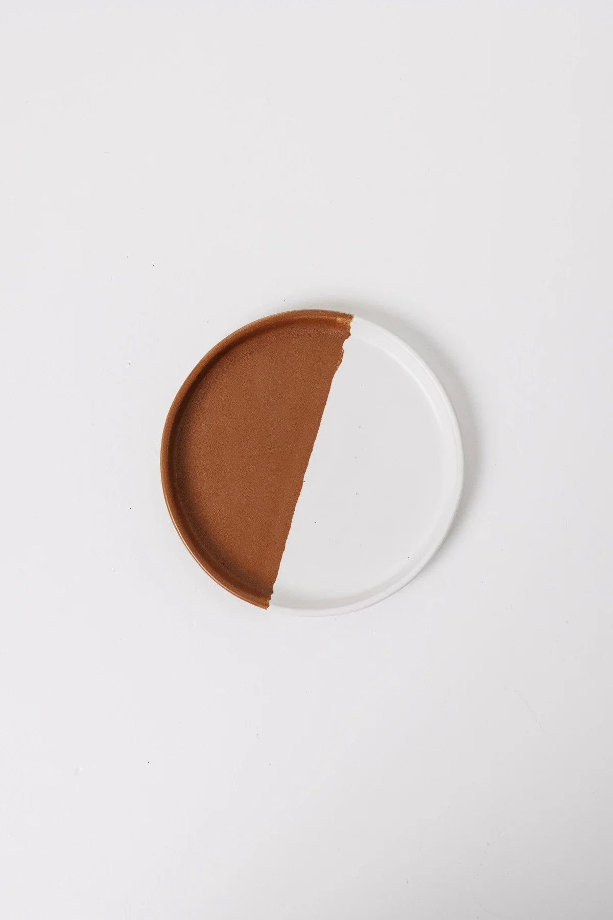 Waylon Appetizer Plate - Brown/White - 7 inchDefault Title | THELIFESTYLEDCO