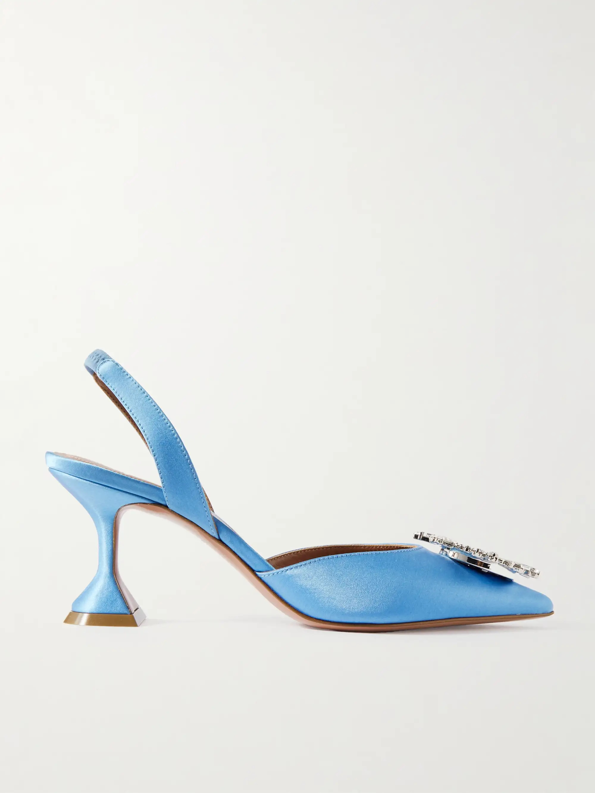 Begum Swarovski crystal-embellished satin slingback pumps | NET-A-PORTER APAC