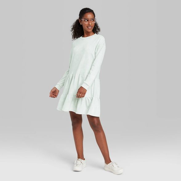 Women's Mineral Wash Long Sleeve Sweatshirt Dress - Wild Fable™ | Target