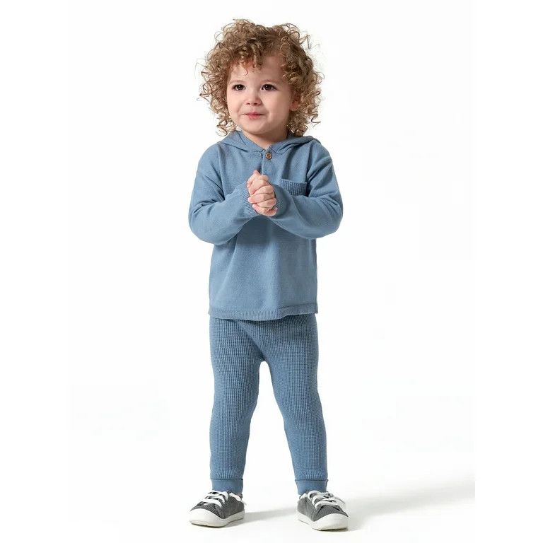 Modern Moments by Gerber Baby & Toddler Boy or Girl Gender Neutral Sweater Knit Hoodie & Pant, 2-... | Walmart (US)