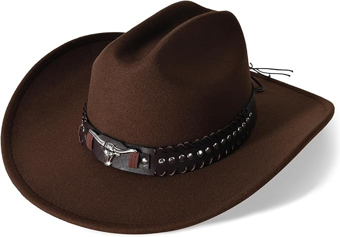 Extra-Wide Brim Cowgirl Hat Men Huge Wide Brim Cowboy Hats for Women with Buckle Belt Classic Cow... | Amazon (US)