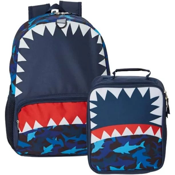 Ralme Boys Shark Backpack with Lunch Box 2 Piece Set 16 inch - Walmart.com | Walmart (US)
