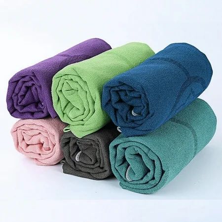 Yoga Mat Towel with Slip-Resistant Fabric and Posture Alignment Lines | Walmart (US)