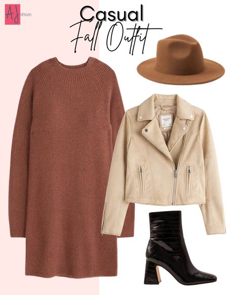 Fall outfit, fall sweater dress, fall trends, Abercrombie outfit, Abercrombie fall fashion, date outfit, casual outfit, bootie, fall shoe

#LTKSeasonal #LTKunder100 #LTKstyletip
