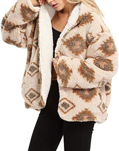 Tirrinia Sherpa Hooded Jacket for Women, Super Soft Comfy Plush Reversible Casual Winter Blanket ... | Amazon (US)