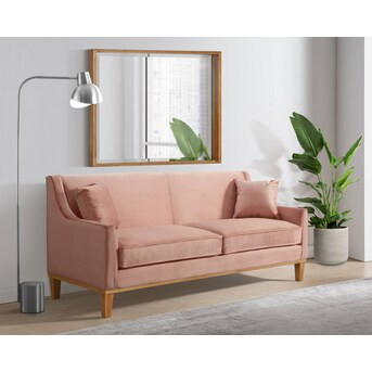 Picket House Furnishings Moxie Modern Blush Polyester/Blend Sofa | Lowe's