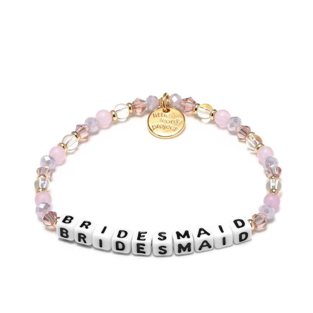 Bridesmaid Bracelet, The Original Word Bracelet, Made with Colorful Beads and Plated Brass Hardwa... | Amazon (US)