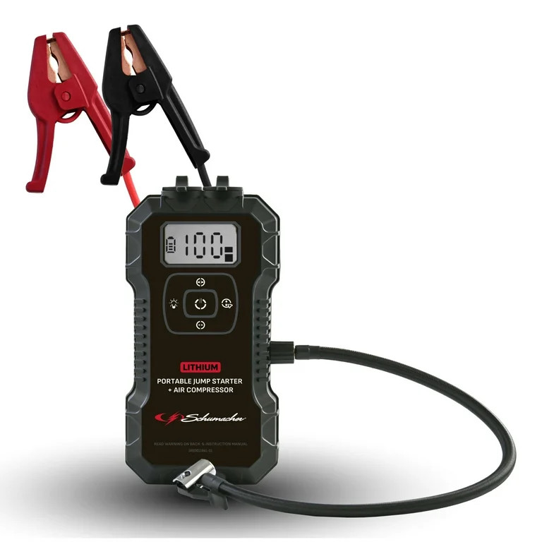 Schumacher Electric 1800A Lithium Car Battery Jump Starter and Power Pack, Air Compressor, USB, 1... | Walmart (US)