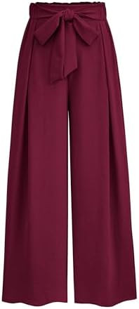 PRETTYGARDEN Women's Wide Leg Work Pants Business Casual High Waisted Loose Palazzo Trouser Summe... | Amazon (US)