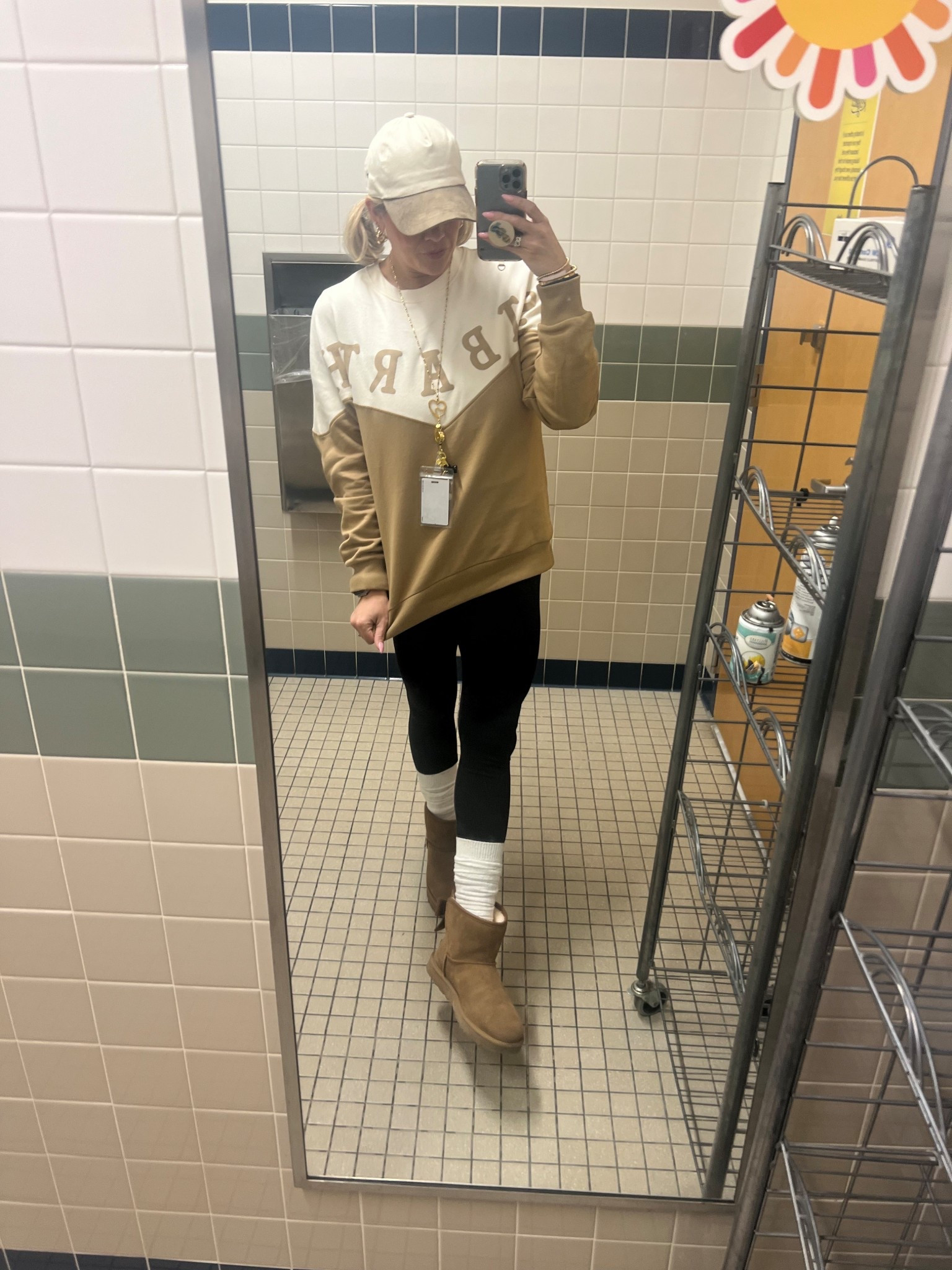 Training at school outfit 
Zach bought me this crew neck sweatshirt in st Barths 😍 #ootd 

#LTKmomlife #LTKootd #LTKActive