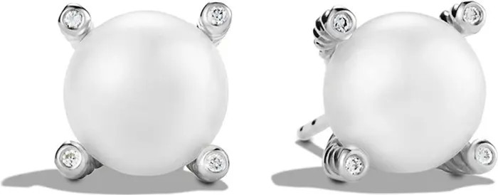 David Yurman Pearl & Diamond Stud Earrings | Nordstrom | Nordstrom