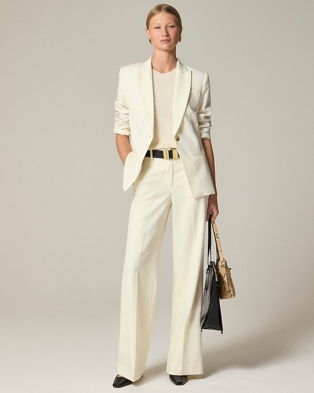 Carolina pant in wool-blend twill | J. Crew US