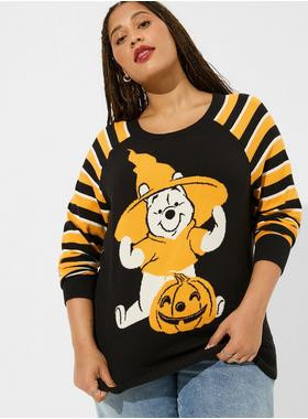 Disney Winnie The Pooh Halloween Cotton Pullover Sweater | Torrid (US & Canada)