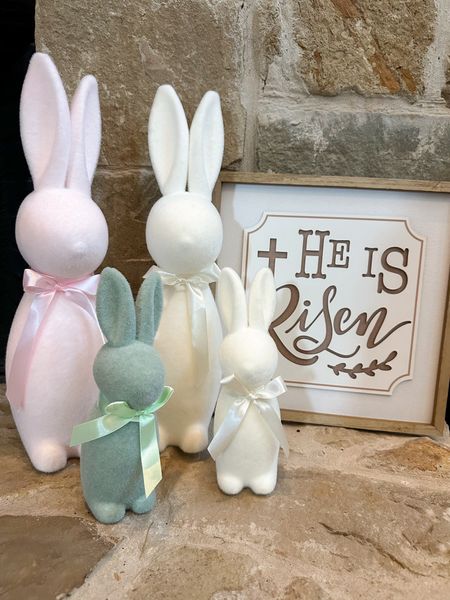 These viral flocked bunnies are back again and come in 3 gorgeous spring colors! 🐰 They’re available in 9” or 16” designs and are all under $10! I bought mine in Friday and they arrived the next day, so shipping is super fast!! Currently they’re all fully stocked, too!! 🫶🏻

Easter decor, Walmart home, home decor, living room decor, viral, flicked bunnies, Easter bunny  

#LTKstyletip #LTKSeasonal #LTKhome