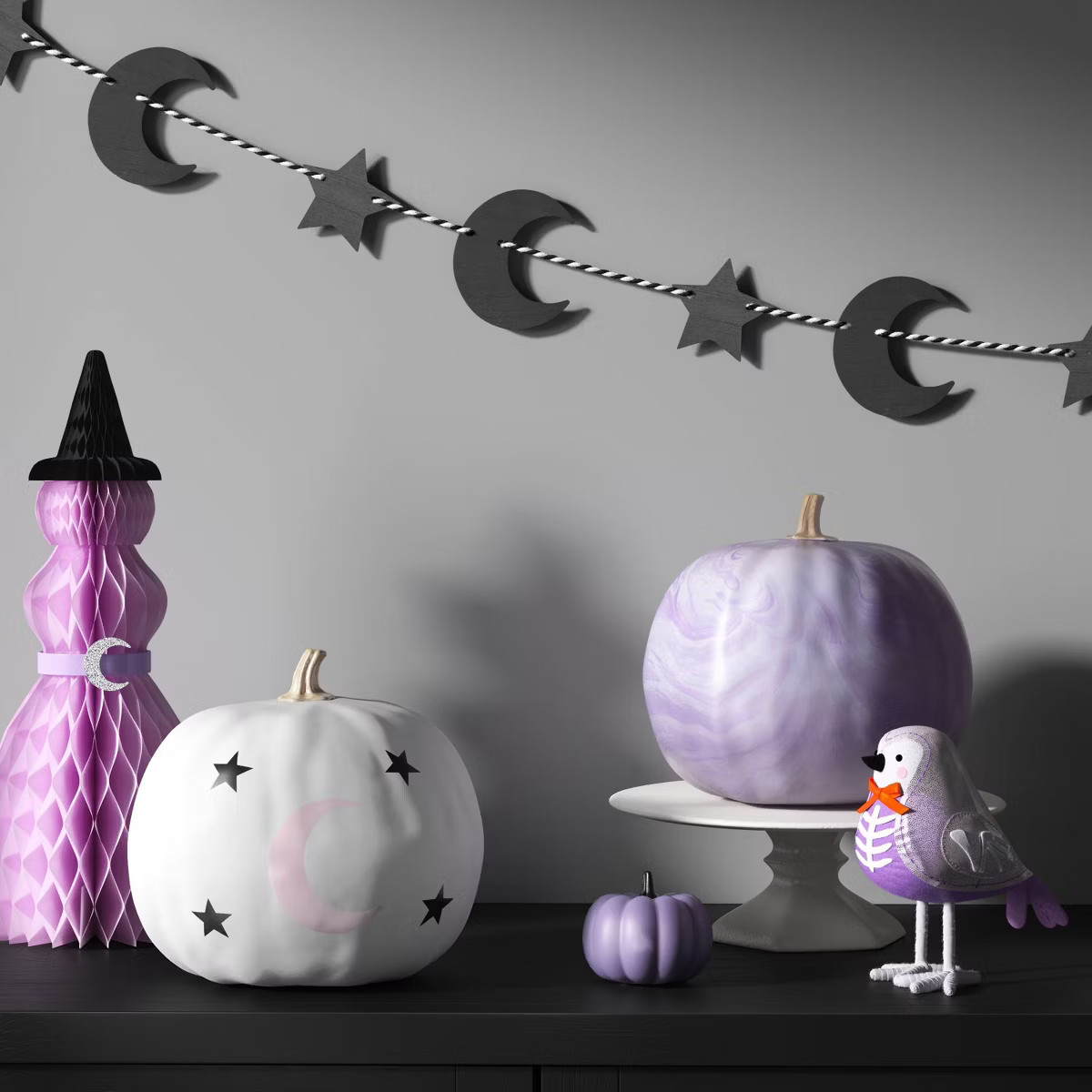 Wonder Painted Pumpkins Moon and Stars Figurine - Hyde and EEK! Boutique™ Off-White | Target