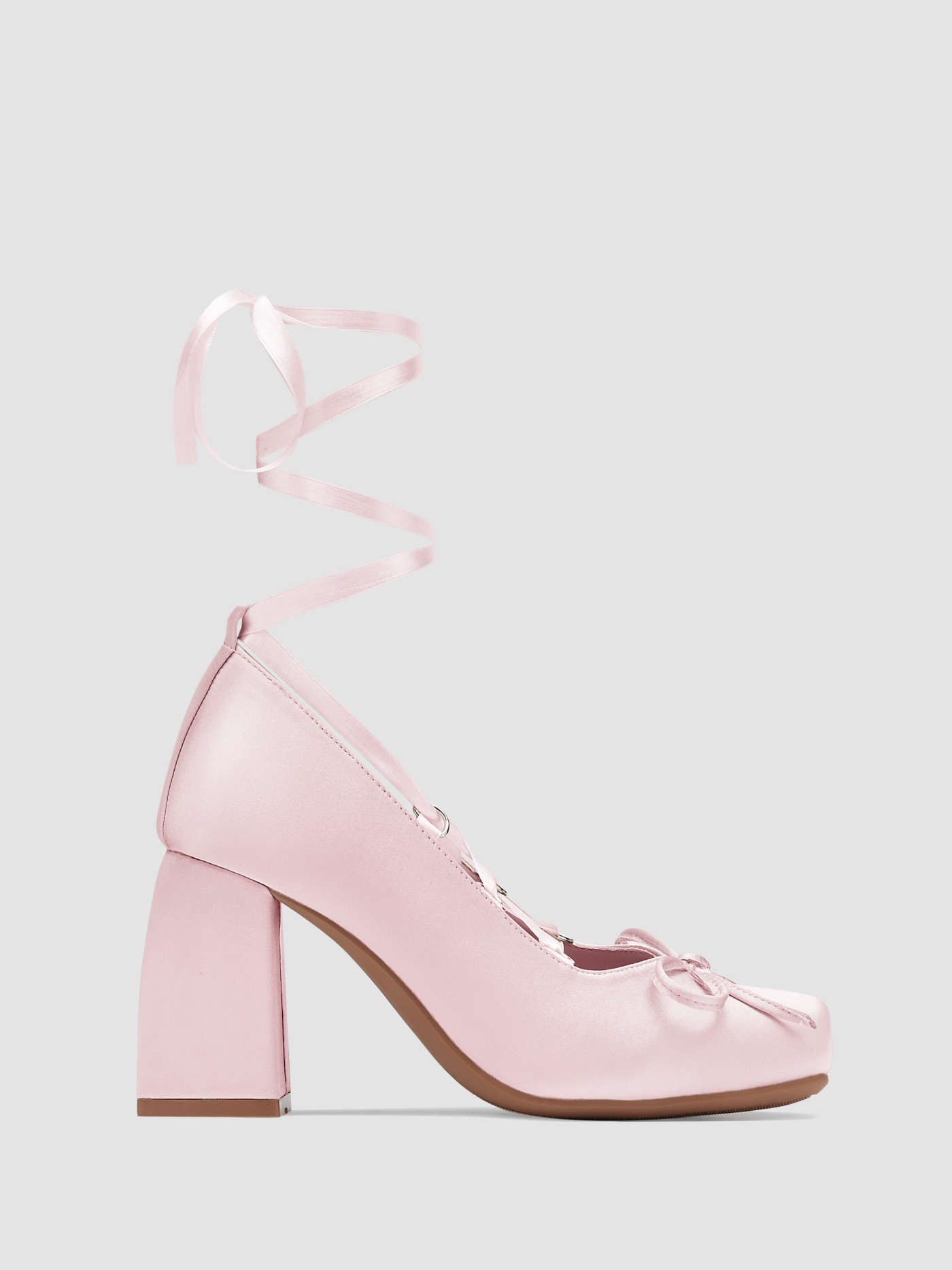 Ballet Satin Bow Mary Jane Heels | Cider