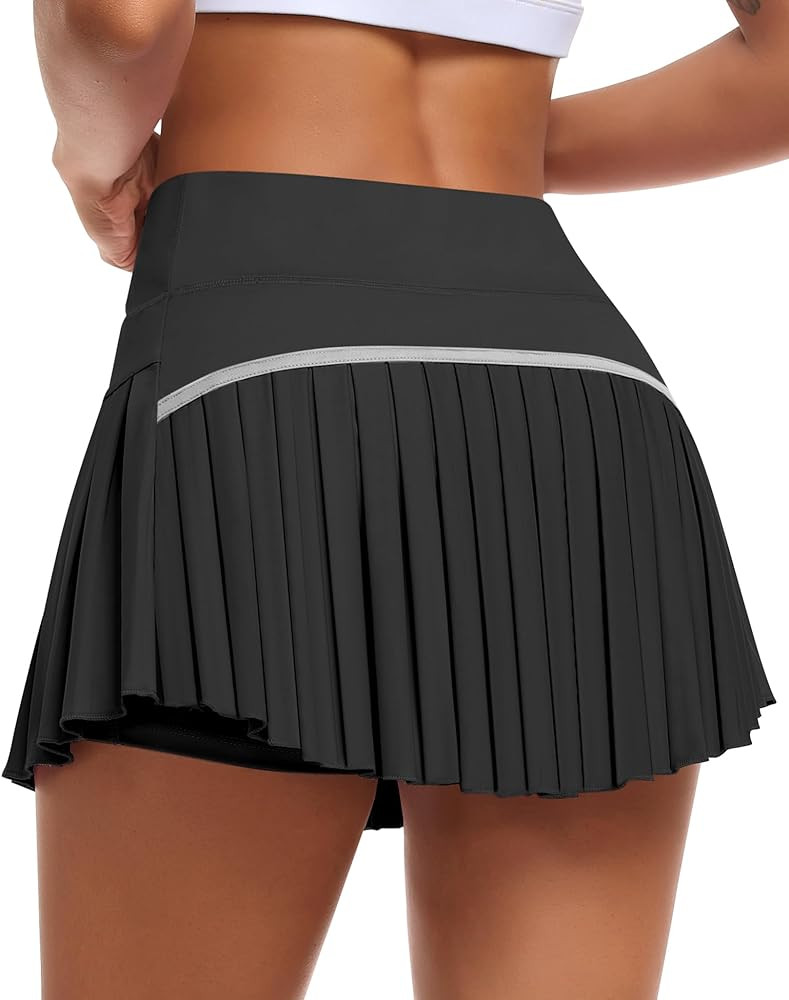 JoyGirl Womens Pleated Tennis Skirt with Shorts High Waisted Golf Skort Mini Skirt Workout Athlet... | Amazon (US)