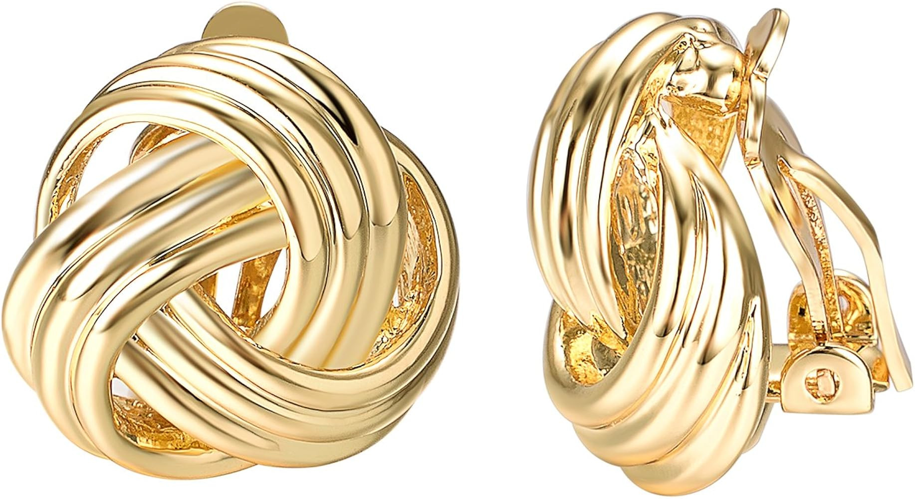 Yoursfs Love Knot Clip on Earrings for Women Non Pierced Floral Earrings | Amazon (US)