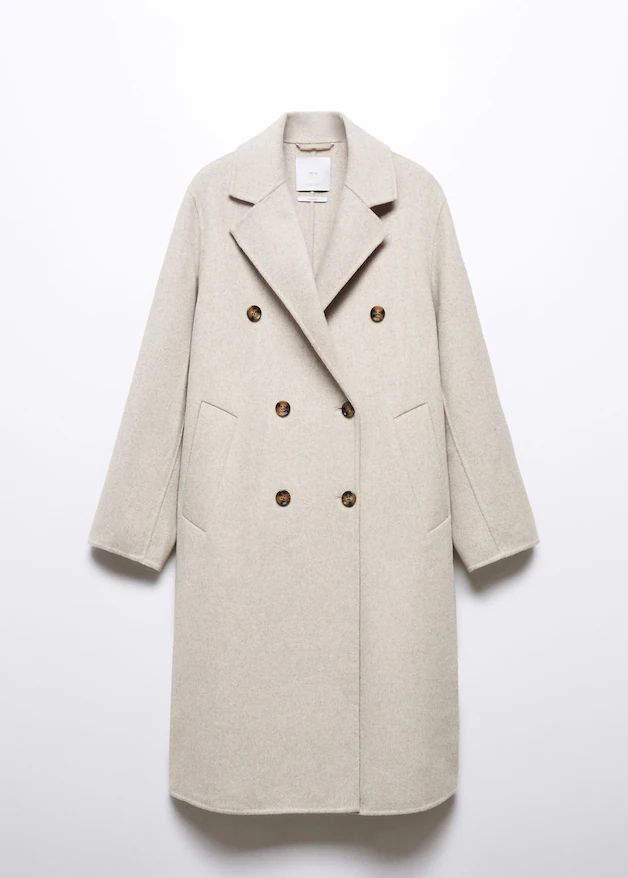 Handmade oversized wool coat | MANGO (US)