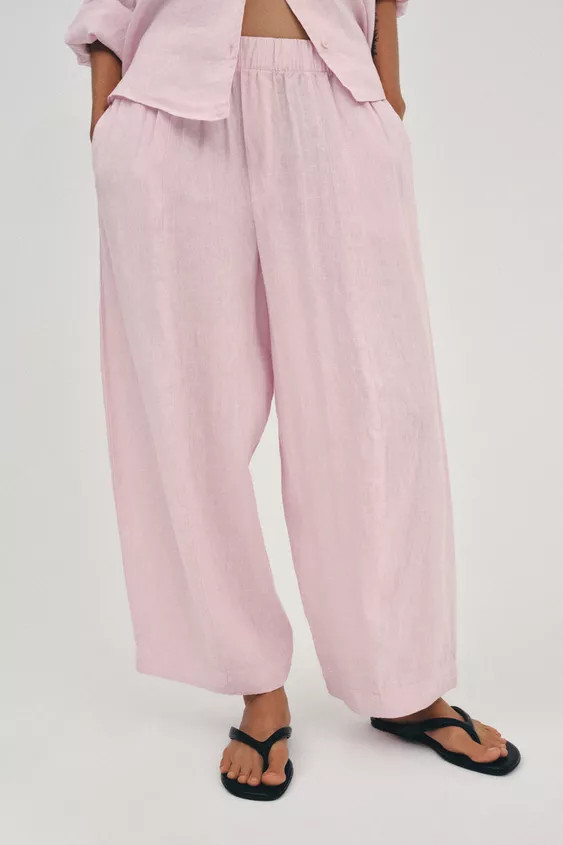 JACQUARD STRAIGHT LEG PANTS | Zara US