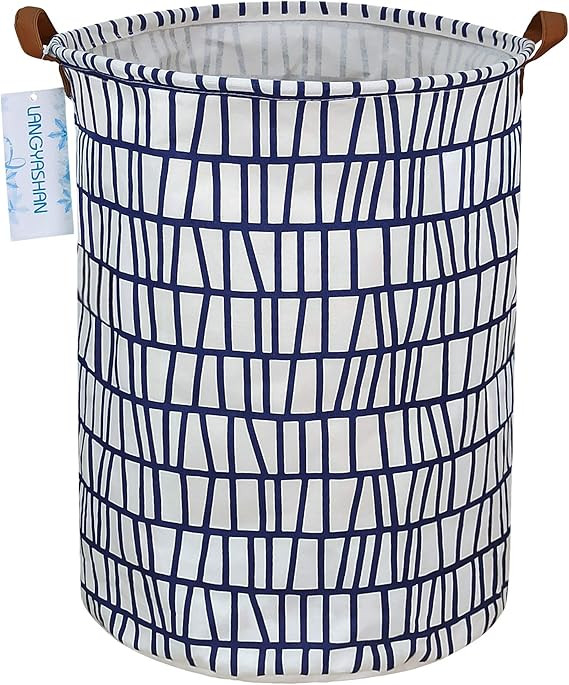 LANGYASHAN Laundry Basket Canvas Fabric Collapsible Organizer Basket for Storage Bin Toy Bins Gif... | Amazon (US)