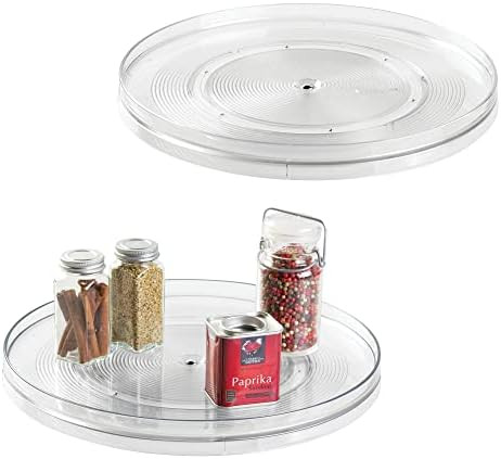 iDesign 14.5-Inch Lazy Susan Organizer - Large Lazy Susan Turntable for Cabinet or Pantry, 2-Pack... | Amazon (US)