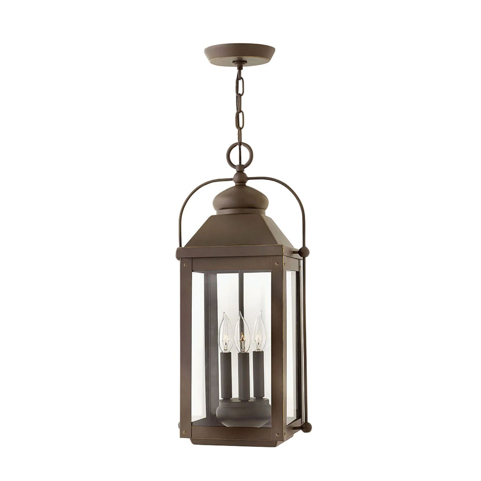 Lincoln Hanging Lantern in Oiled Bronze | Brooke and Lou