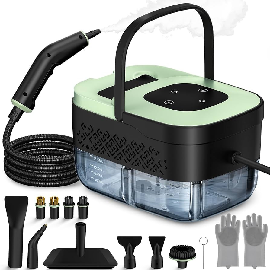 Steam Cleaner, Portable Steamer for Cleaning with 16pcs Accessories, 6-Level Adjustable and 15s H... | Amazon (US)
