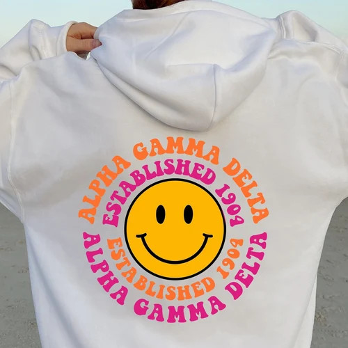 Warm and Smiles Sorority Hooded Sweatshirt // Sorority Sweatshirt // Sorority Gift | Etsy (US)