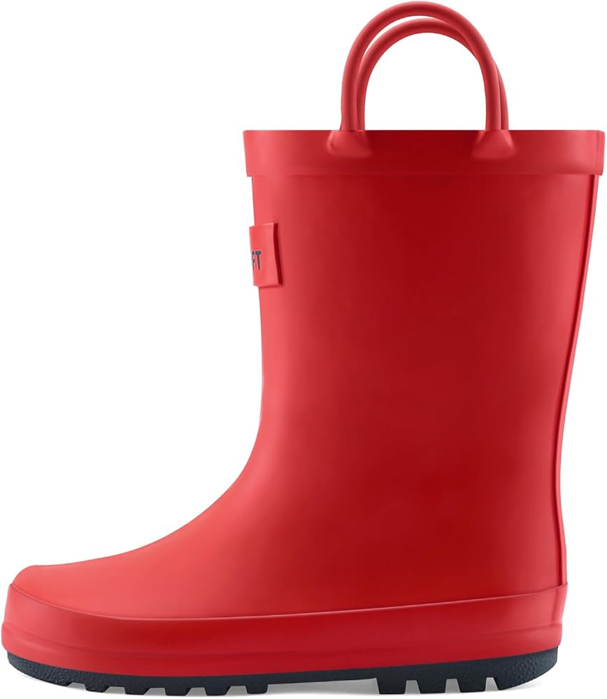 mysoft Kids Rain Boots for Girls Boys Toddler Waterproof Rubber Cute Animal Printed with Easy-On ... | Amazon (US)