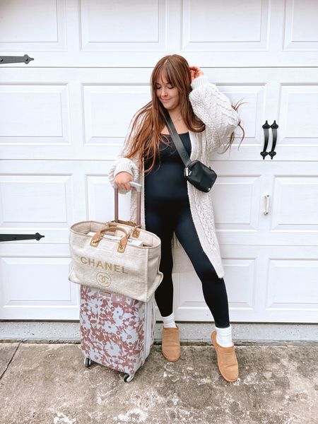 Todays travel outfit. Head to a cabin for the weekend staycation! Wear this cozy one piece jumpsuit from amazon and my Ugg mini look a likes

#traveloutfit #airportoutfit #jumpsuit #luggage #chunkyknitcardigan

#LTKtravel #LTKSeasonal #LTKunder50