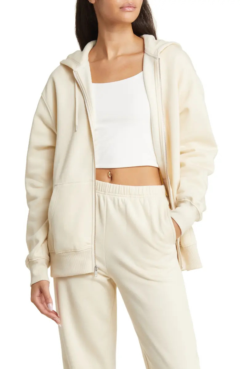 BP. Oversize Cotton Blend Zip-Up Hoodie | Nordstrom | Nordstrom