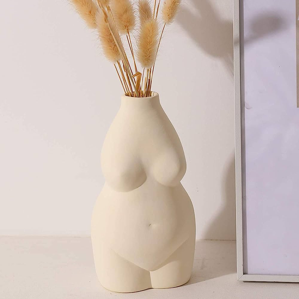 Body Flower Vase, 6.3" Tall Female Body Ceramic Vase for Decor, Modern Boho Art Vase Flower Arran... | Amazon (CA)