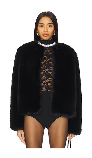 Lucas Faux Fur Jacket in Black | Revolve Clothing (Global)