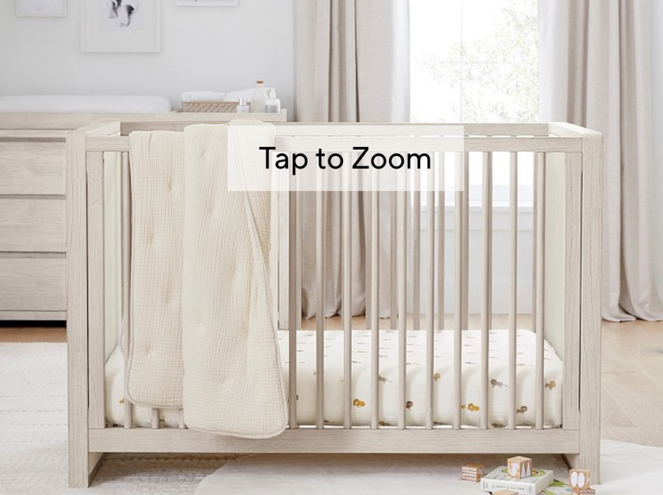 Loving the gender neutral upholstered crib for babies room 🩵
#ltkhome #ltkbaby
